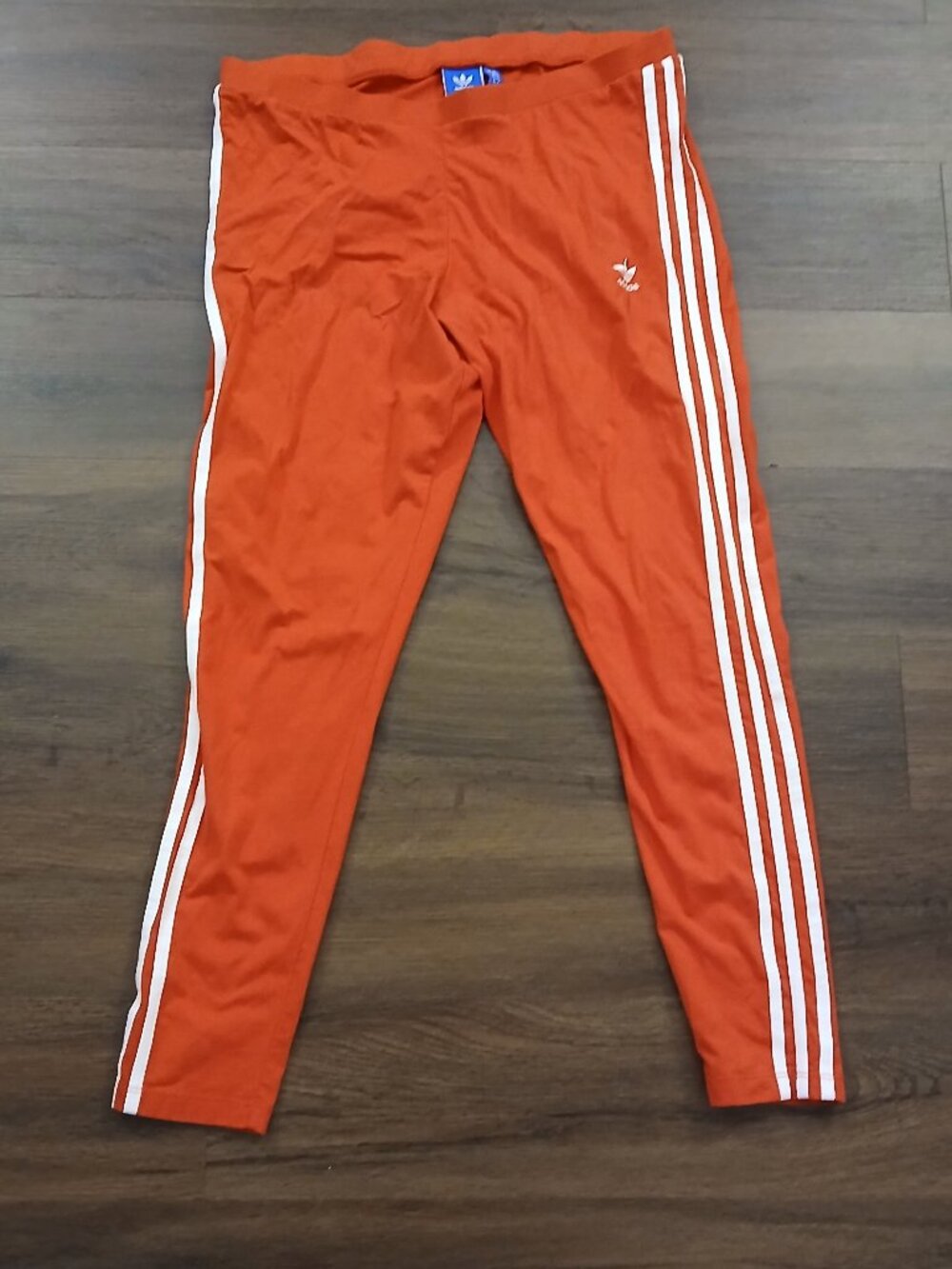 RARE Adidas Scarlet Red White Stripe Legging Tight Pant Designer XL fits like L